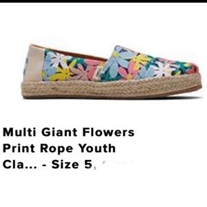 Toms Flower Print/Rope Shoes